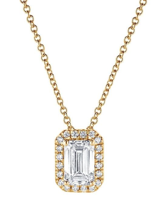 Lab Grown Diamonds Metallic 14K 0.82 Ct. Tw. Lab-Grown Diamond Pendant