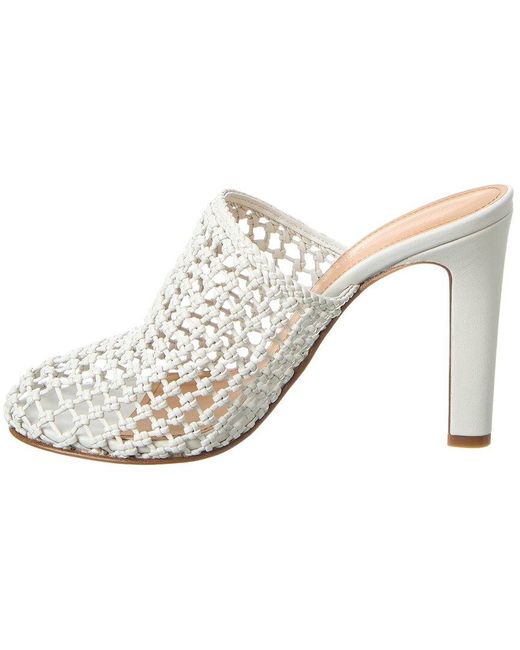 Ferragamo White Ellas X5 Leather Mule