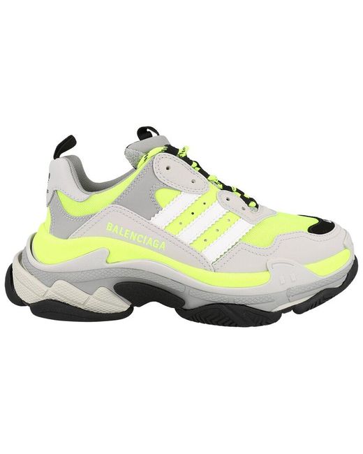 Balenciaga Green X Adidas Triple S Leather Sneaker for men