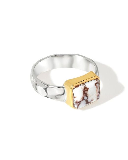 TIRAMISU White 14K Over 1.90 Ct. Tw. Wild Horse Solitaire Ring