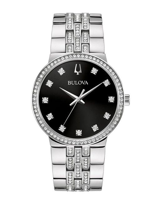 Bulova Metallic Crystal Watch for men