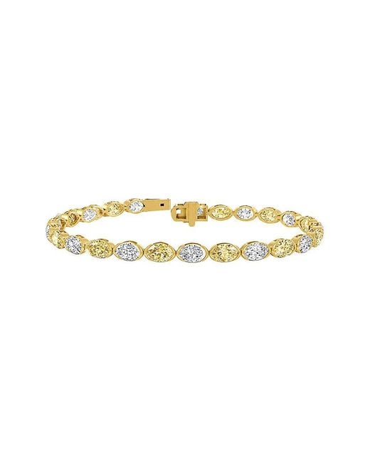 Lab Grown Diamonds Metallic 14K 10.00 Ct. Tw. Lab-Grown Diamond Tennis Bracelet