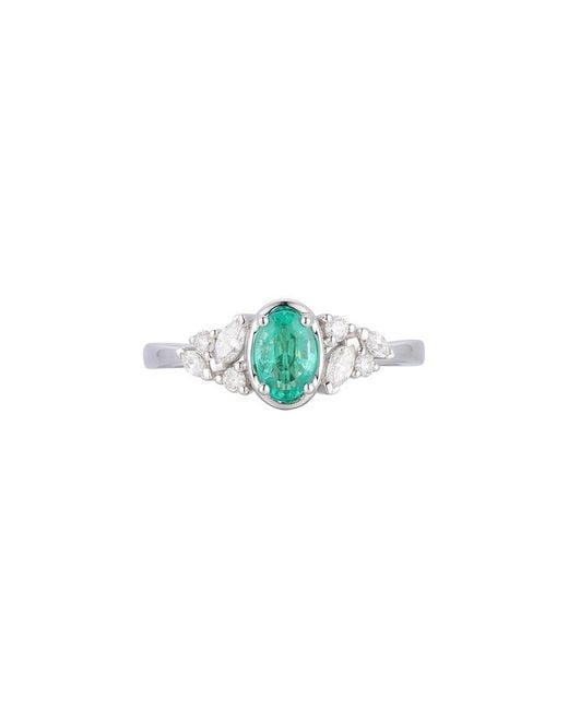 Gregg Ruth Blue 14K 0.68 Ct. Tw. Diamond & Emerald Ring
