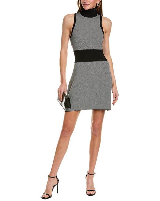 Toccin Black Shelby Mock Neck Mini Dress