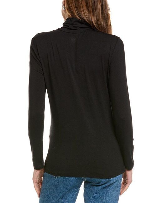 Jones New York Black Mock Neck Top