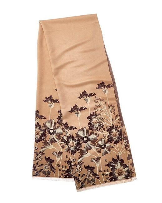 Saachi Natural Reverse Wildflower Scarf