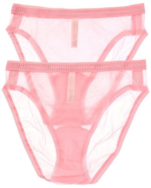 On Gossamer Pink 2Pk Mesh Hi-Cut Brief