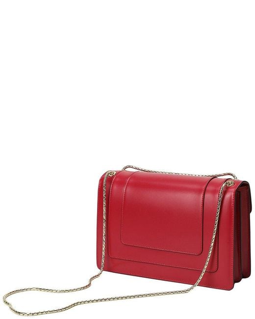 Tiffany & Fred Paris Red Fold-Over Smooth Leather Crossbody
