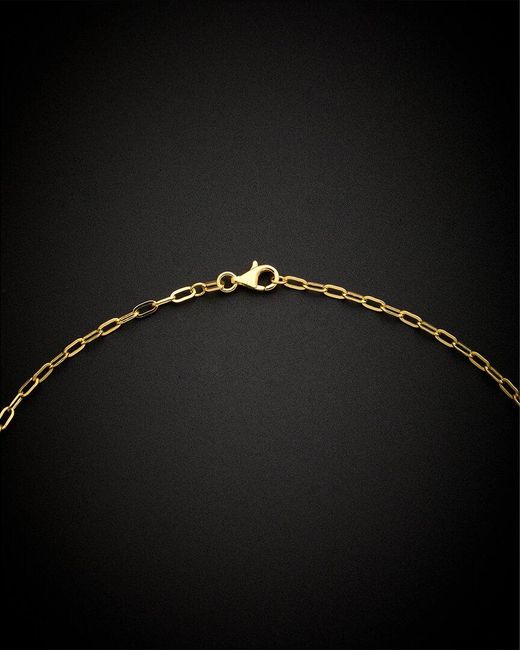 Italian Gold Black 14k Paperclip Chain Necklace