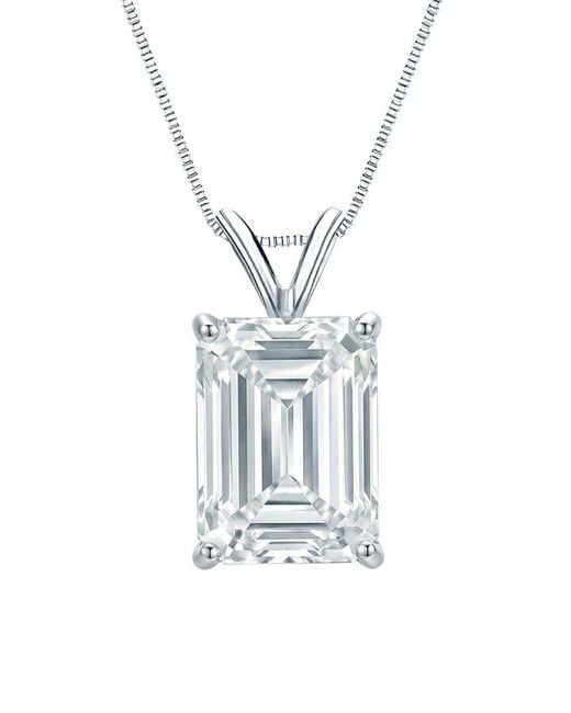 Sabrina Designs Lab Grown Diamonds White 14K 5.00 Ct. Tw. Lab-Grown Diamond Solitaire Pendant