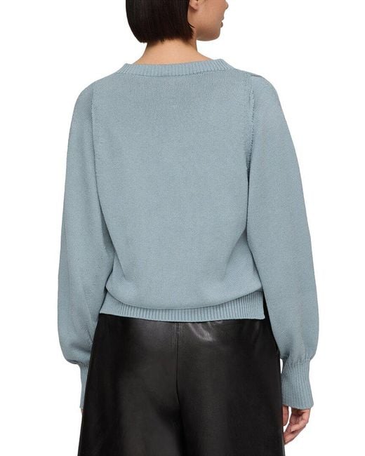 Lafayette 148 New York Blue Silk-blend Sweater