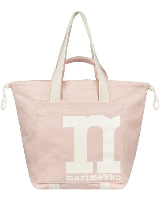 Marimekko Pink Mono City Tote Solid Shoulder Bag