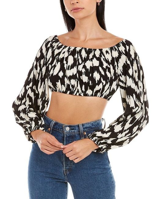 Traffic People Gray Sofia Crop Top