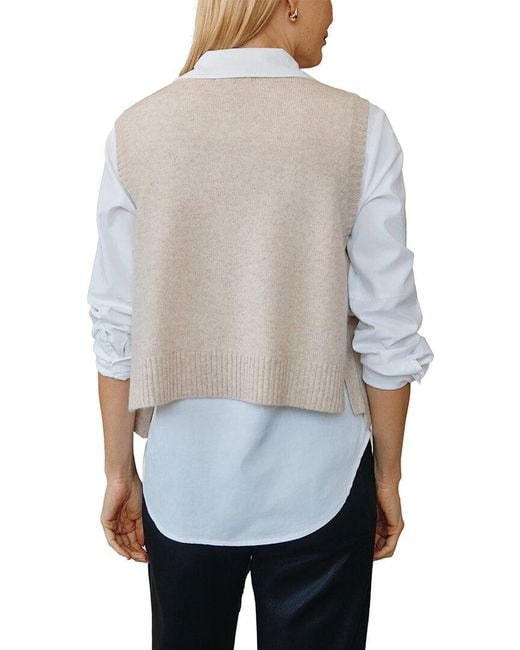 Bella Dahl Gray Cashmere & Wool Vest
