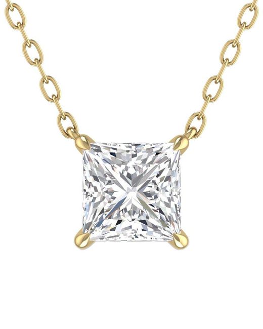 Lab Grown Diamonds Metallic 14k 0.50 Ct. Tw. Lab Grown Diamond Necklace