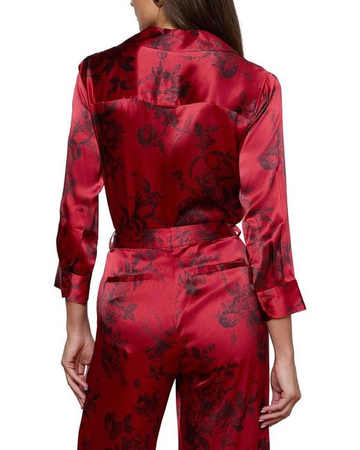 L'Agence Red Dani Blouse