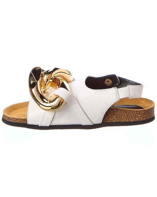 J.W. Anderson Metallic Chain Leather Sandal