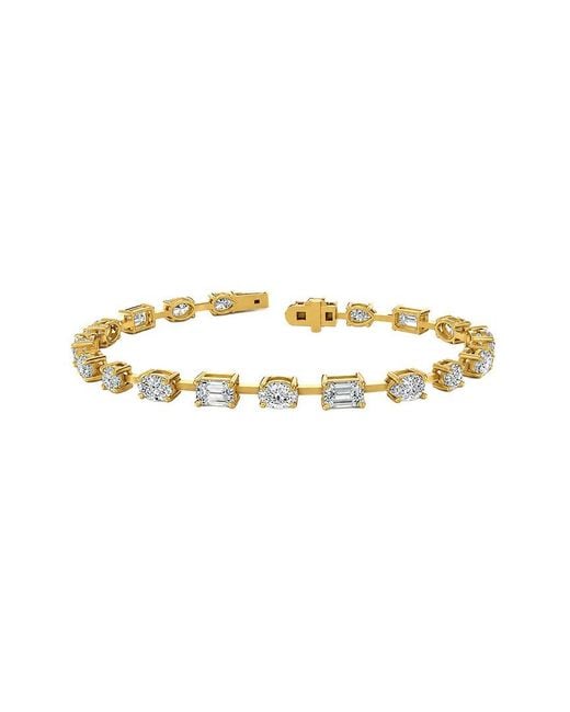 Lab Grown Diamonds Metallic 14K 8.49 Ct. Tw. Lab-Grown Diamond Tennis Bracelet