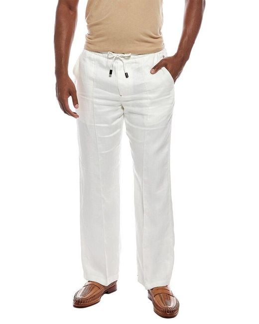 Isaia White Trouser for men