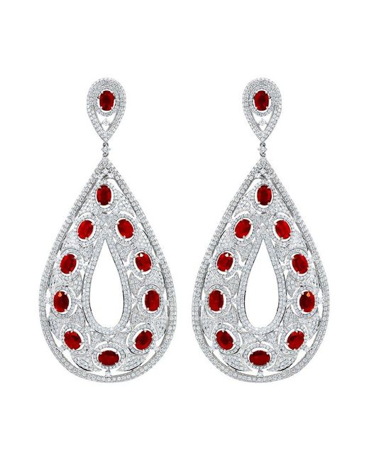 Diana M White Fine Jewelry 18k 22.91 Ct. Tw. Diamond Earrings