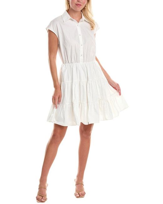 Hutch White Bishop Mini Dress