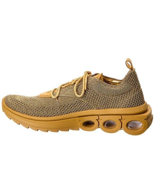 Ferragamo Nima Metallic Knit Sneaker for men