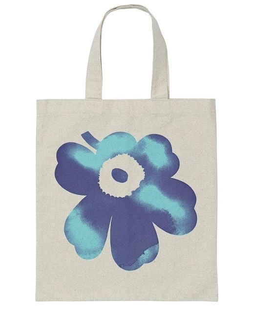 Marimekko Blue Marimekko Vankka Akvarelli Unikko Placement Tote