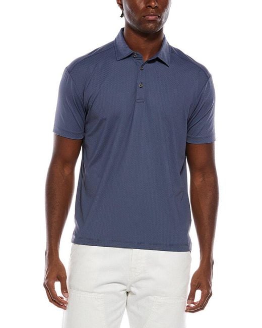 Vintage 1946 Blue Jacquard Lurex Polo Shirt for men