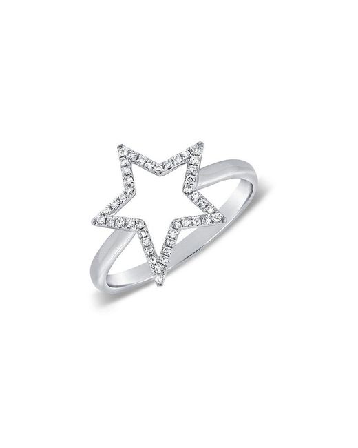 Sabrina Designs White 14k 0.14 Ct. Tw. Diamond Star Ring