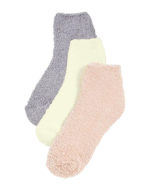 Stems White Set Of 3 Cozy Sock