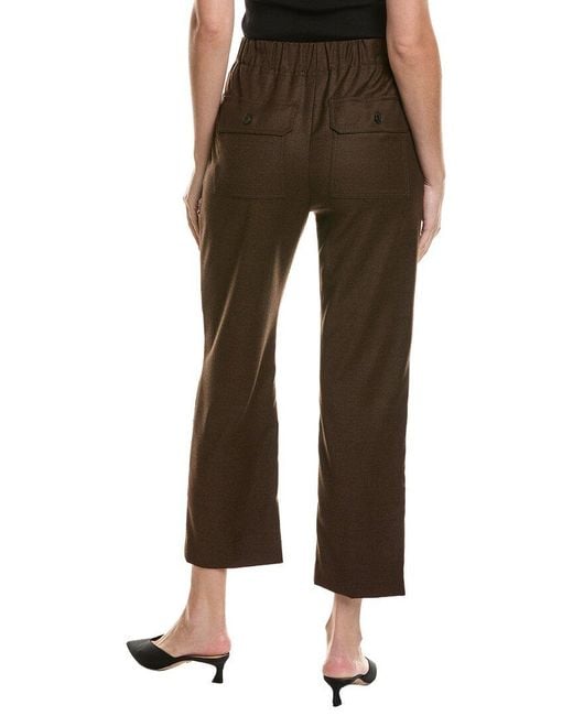 Max Mara Brown Hateley Wool-Blend Trouser