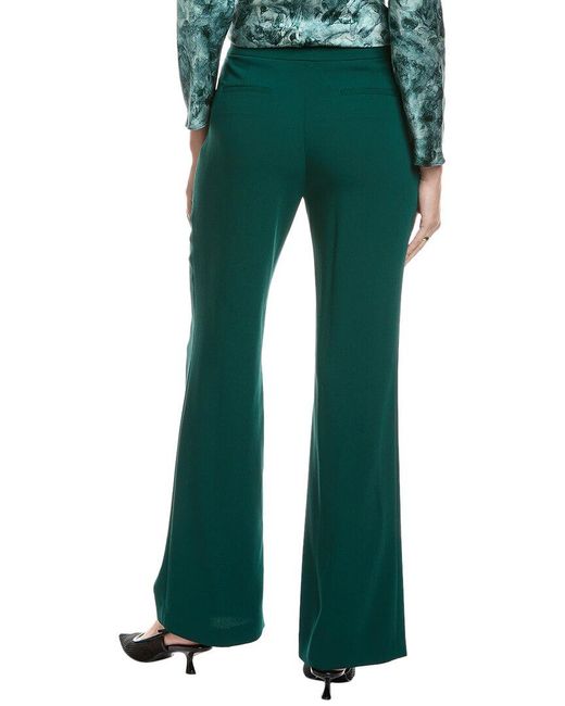 Lafayette 148 New York Green Gates Side Zip Flared Pant