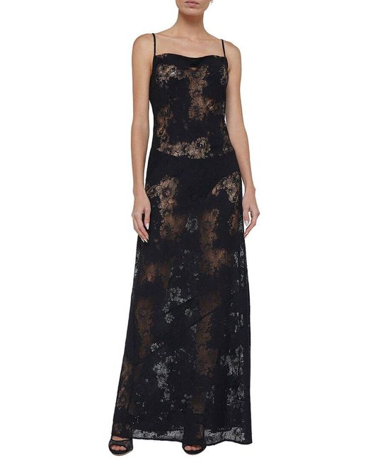 L'Agence Black Bettie Long Dress