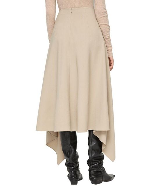 Lafayette 148 New York Natural Wool-Blend Handkerchief Skirt