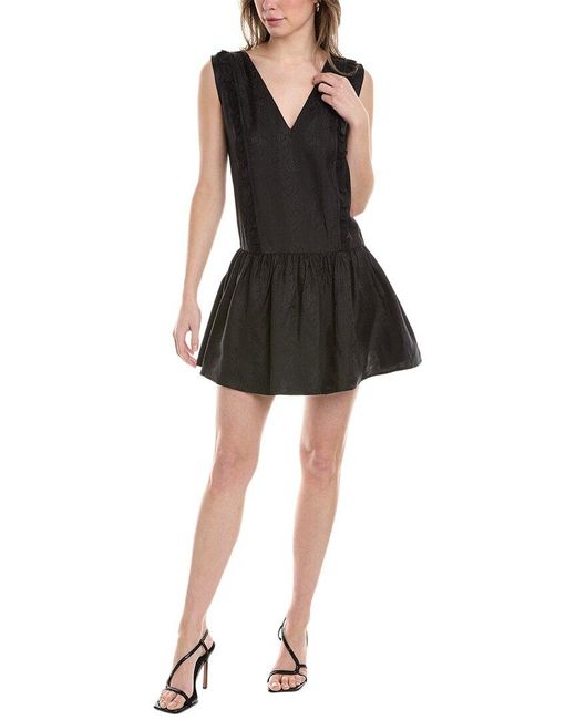 Rebecca Minkoff Black Valerie Silk-blend Mini Dress