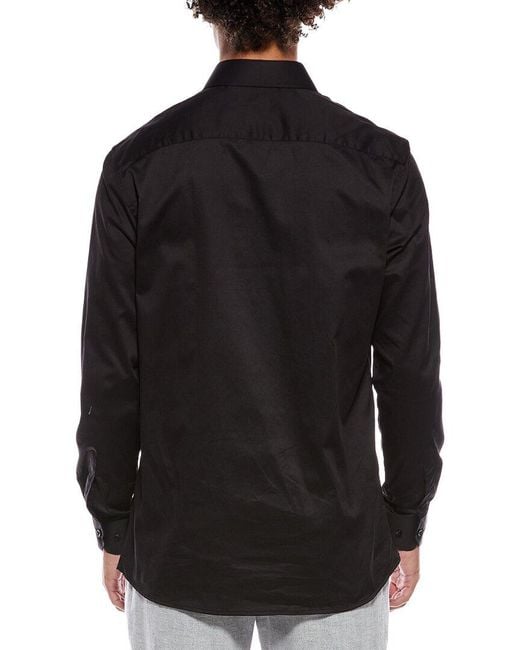 Tahari Black Modern Fit Dress Shirt for men