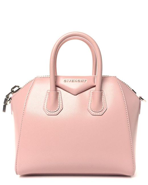 Givenchy Pink Calfskin Leather Shiny Lord Mini Antigona (Authentic Pre-Loved)