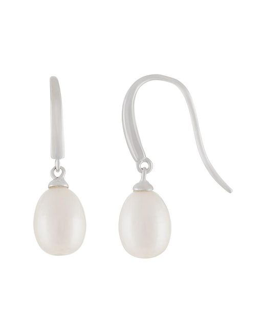 Splendid Multicolor Silver 8-8.5mm Freshwater Pearl Earrings