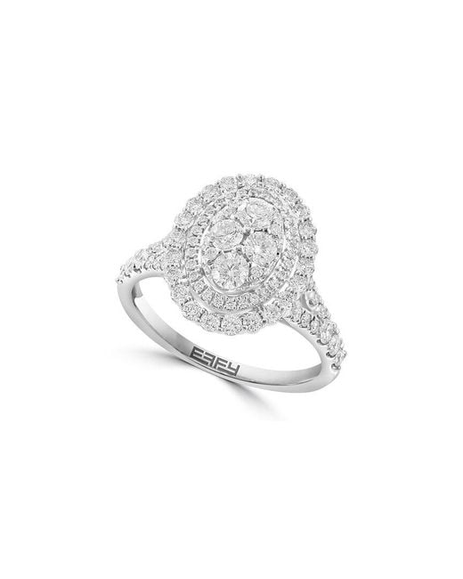 Effy Fine Jewelry White 14K 1.24 Ct. Tw. Diamond Ring