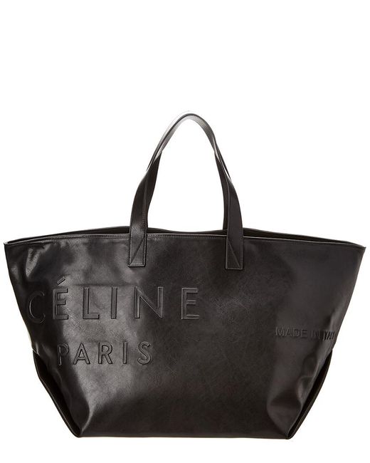 Celine Medium Made In Leather Tote in Black | Lyst