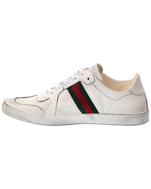 Gucci White Ace Leather Sneaker for men