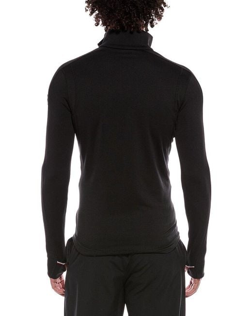 Moncler Black 1/4-Zip Pullover for men