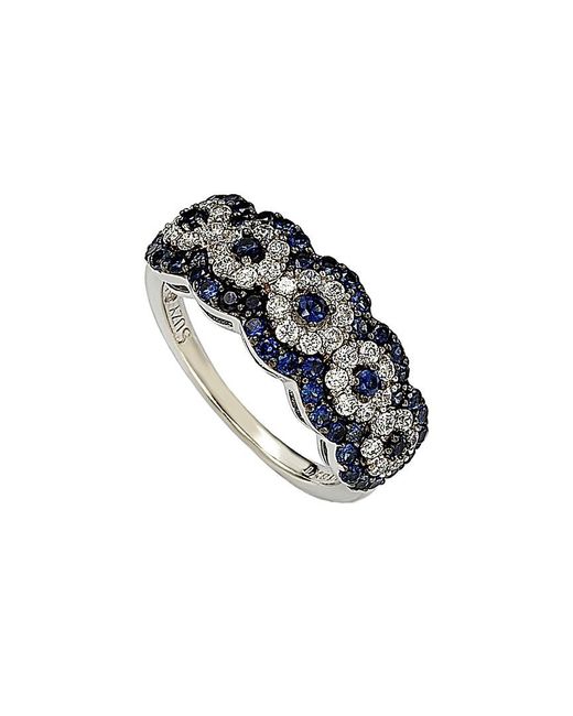 Suzy Levian Blue 18k & Silver 2.09 Ct. Tw. Sapphire Ring