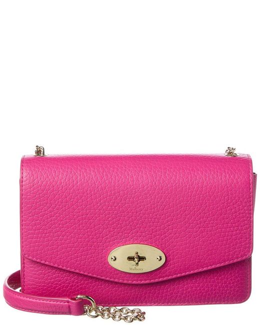 Mulberry Pink Darley Small Leather Shoulder Bag