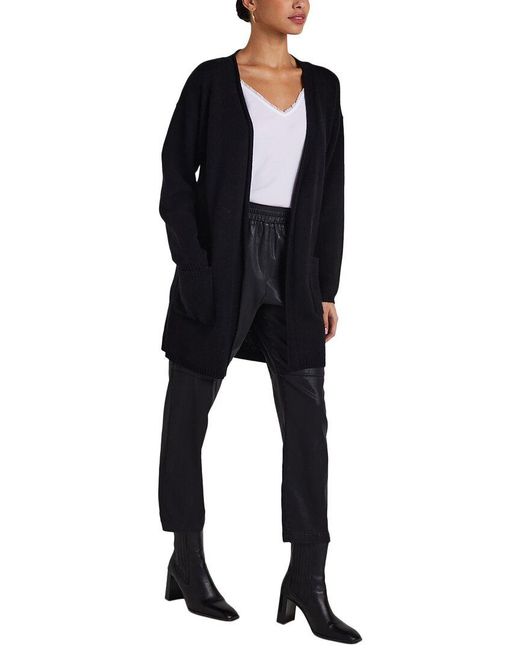 Bella Dahl Black Simple Wool & Cashmere-Blend Cardigan