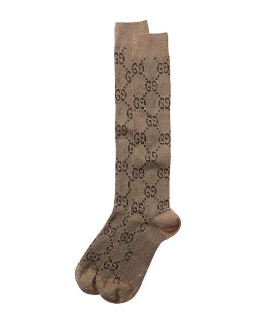 Gucci GG Socks in Brown | Lyst
