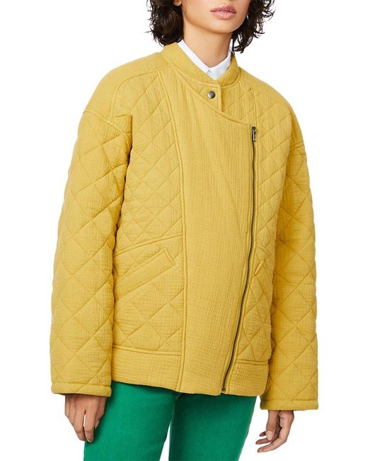 Bernie Quilted Cotton Bomber Jacket in Yellow - Lyst