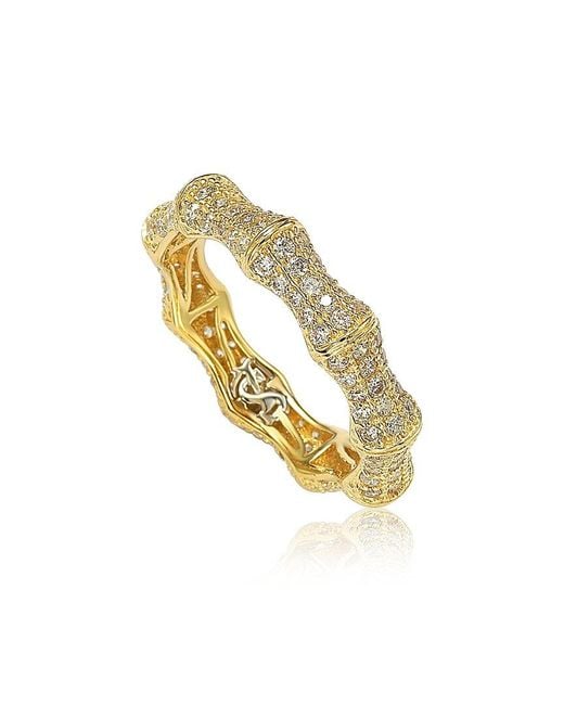Suzy Levian CZ Jewelry Metallic Suzy Levian Silver Cz Stackable Ring