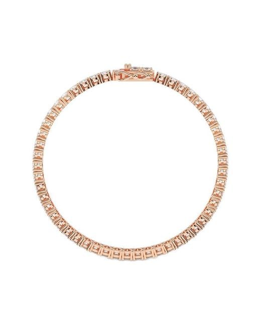 Lab Grown Diamonds White 14K Rose 8.00 Ct. Tw. Lab-Grown Diamond Bracelet