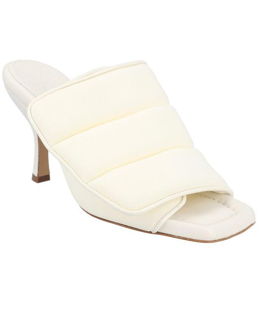 Gia Borghini White Couture Leather Sandal